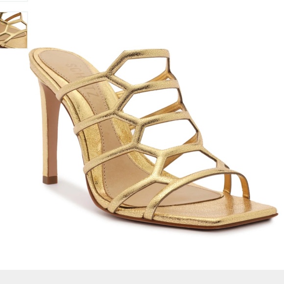 JULIANNA WEEKEND METALLIC LEATHER SANDAL - size 10, NWT - Picture 6 of 9